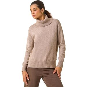 Roman Women's Soft Roll Neck Knit Jumper in Beige Size: 16 Beige 16 Roman Women's Soft Roll Neck Knit Jumper in Beige Size: 16 Beige 16