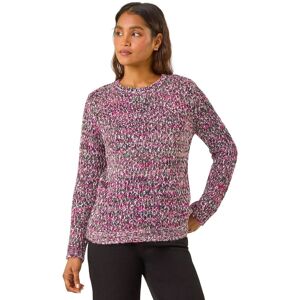 Roman Women's Crew Neck Tape Yarn Knit Jumper in Magenta Size: 12 Magenta 12 Roman Women's Crew Neck Tape Yarn Knit Jumper in Magenta Size: 12 Magenta 12