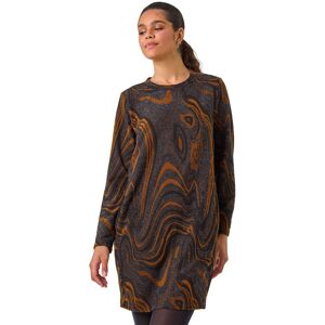 Roman Women's Textured Swirl Pattern Stretch Cocoon Dress in Tan Size: 16 Tan 16 Roman Women's Textured Swirl Pattern Stretch Cocoon Dress in Tan Size: 16 Tan 16
