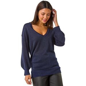 Roman Women's Relaxed Shimmer Knit Jumper in Midnight Size: 10 Midnight 10 Roman Women's Relaxed Shimmer Knit Jumper in Midnight Size: 10 Midnight 10