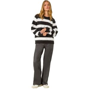 Roman Women's Crew Neck Stripe Knit Jumper in Black Size: 16 Black 16 Roman Women's Crew Neck Stripe Knit Jumper in Black Size: 16 Black 16
