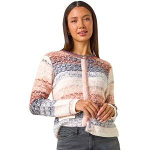 Roman Women's Fluffy Ombre Knit Cardigan in Mid Blue Size: 16 Mid Blue 16 Roman Women's Fluffy Ombre Knit Cardigan in Mid Blue Size: 16 Mid Blue 16