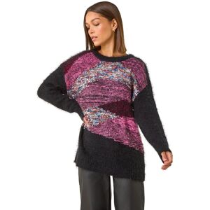 Roman Women's Contrast Space Dye Knit Jumper in Red Size: 14 Red 14 Roman Women's Contrast Space Dye Knit Jumper in Red Size: 14 Red 14