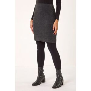 Roman Women's Smart Textured Stretch Pencil Skirt in Charcoal Size: 20 Charcoal 20 Roman Women's Smart Textured Stretch Pencil Skirt in Charcoal Size: 20 Charcoal 20