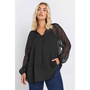 Yours Women's Tie Neck Blouse in Black Size: 22-24 Black 22-24 Yours Women's Tie Neck Blouse in Black Size: 22-24 Black 22-24