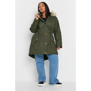 Yours Women's Faux Fur Trim Parka Coat in Dark Green Size: 26-28 Dark Green 26-28 Yours Women's Faux Fur Trim Parka Coat in Dark Green Size: 26-28 Dark Green 26-28