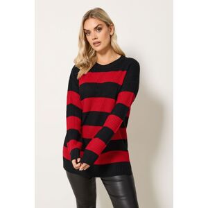 Yours Women's Stripe Knitted Jumper in Red Size: 18-20 Red 18-20 Yours Women's Stripe Knitted Jumper in Red Size: 18-20 Red 18-20