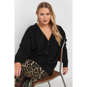 Yours Women's Knitted Toggle Cardigan in Black Size: 22-24 Black 22-24 Yours Women's Knitted Toggle Cardigan in Black Size: 22-24 Black 22-24