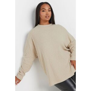 Yours Women's Soft Touch Ribbed Jumper in Light Beige Size: 22-24 Light Beige 22-24 Yours Women's Soft Touch Ribbed Jumper in Light Beige Size: 22-24 Light Beige 22-24
