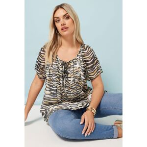 Yours Women's Tiger Print Pintuck Blouse in Black Size: 30-32 Black 30-32 Yours Women's Tiger Print Pintuck Blouse in Black Size: 30-32 Black 30-32