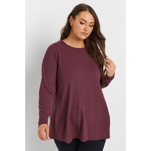 Yours Women's Ribbed Swing T-Shirt in Purple Size: 26-28 Purple 26-28 Yours Women's Ribbed Swing T-Shirt in Purple Size: 26-28 Purple 26-28