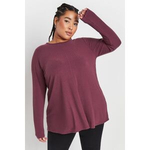 Yours Women's Ribbed Swing Top in Purple Size: 26-28 Purple 26-28 Yours Women's Ribbed Swing Top in Purple Size: 26-28 Purple 26-28