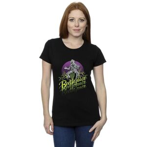 Beetlejuice Women's Purple Circle Cotton T-Shirt in Black Size: XL Black XL Beetlejuice Women's Purple Circle Cotton T-Shirt in Black Size: XL Black XL