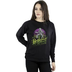 Beetlejuice Women's Purple Circle Sweatshirt in Black Size: 2XL Black 2XL Beetlejuice Women's Purple Circle Sweatshirt in Black Size: 2XL Black 2XL