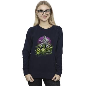 Beetlejuice Women's Purple Circle Sweatshirt in Navy Size: Small Navy S Beetlejuice Women's Purple Circle Sweatshirt in Navy Size: Small Navy S