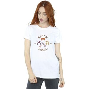 Disney Women's Hocus Pocus Broom Squad 93 Cotton Boyfriend T-Shirt in White Size: 3XL White 3XL Disney Women's Hocus Pocus Broom Squad 93 Cotton Boyfriend T-Shirt in White Size: 3XL White 3XL