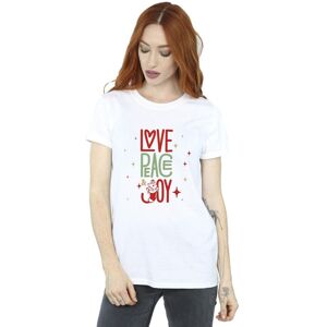 Disney Women's The Aristocats Marie Love Peace Joy Cotton Boyfriend T-Shirt in White Size: Medium White M Disney Women's The Aristocats Marie Love Peace Joy Cotton Boyfriend T-Shirt in White Size: Medium White M