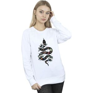Harry Potter Women's Slytherin Sketch Sweatshirt in White Size: Small White S Harry Potter Women's Slytherin Sketch Sweatshirt in White Size: Small White S