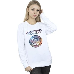 Marvel Women's Guardians Of The Galaxy Stars Fill Logo Sweatshirt in White Size: Small White S Marvel Women's Guardians Of The Galaxy Stars Fill Logo Sweatshirt in White Size: Small White S