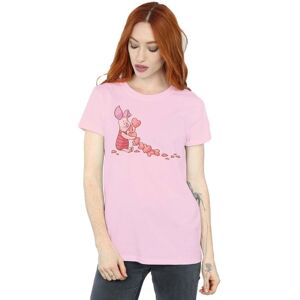 Disney Women's Winnie The Pooh Piglet Chain Of Hearts Cotton Boyfriend T-Shirt in Baby Pink Size: Small Baby Pink S Disney Women's Winnie The Pooh Piglet Chain Of Hearts Cotton Boyfriend T-Shirt in Baby Pink Size: Small Baby Pink S