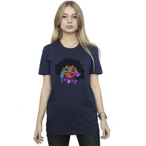 Disney Women's Encanto Mirabel Kiss Cotton Boyfriend T-Shirt in Navy Size: Medium Navy M Disney Women's Encanto Mirabel Kiss Cotton Boyfriend T-Shirt in Navy Size: Medium Navy M