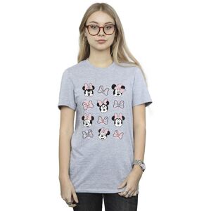Disney Women's Minnie Mouse Multiple Cotton Boyfriend T-Shirt in Grey Size: Large Grey L Disney Women's Minnie Mouse Multiple Cotton Boyfriend T-Shirt in Grey Size: Large Grey L