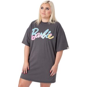 Barbie Women's Adult Short Sleeve Skater Dress (Womens Dark Grey) in Grey Size: Large Grey L Barbie Women's Adult Short Sleeve Skater Dress (Womens Dark Grey) in Grey Size: Large Grey L