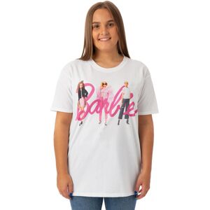 Barbie Women's Adult Short Sleeved T-Shirt (Womens White) in White Size: 3XL White 3XL Barbie Women's Adult Short Sleeved T-Shirt (Womens White) in White Size: 3XL White 3XL