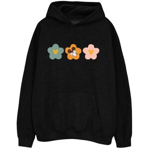 Disney Women's Mickey Mouse Flowers Hoodie in Black Size: Large Black L Disney Women's Mickey Mouse Flowers Hoodie in Black Size: Large Black L