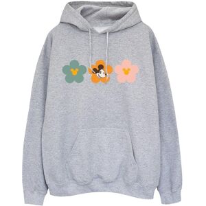 Disney Women's Mickey Mouse Flowers Hoodie in Grey Size: Large Grey L Disney Women's Mickey Mouse Flowers Hoodie in Grey Size: Large Grey L
