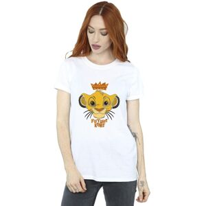 Disney Women's The Lion King Future King Cotton Boyfriend T-Shirt in White Size: Small White S Disney Women's The Lion King Future King Cotton Boyfriend T-Shirt in White Size: Small White S