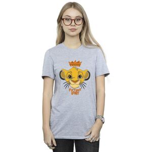 Disney Women's The Lion King Future King Cotton Boyfriend T-Shirt in Grey Size: Medium Grey M Disney Women's The Lion King Future King Cotton Boyfriend T-Shirt in Grey Size: Medium Grey M