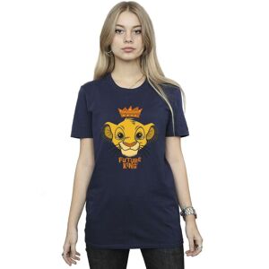 Disney Women's The Lion King Future King Cotton Boyfriend T-Shirt in Navy Size: Medium Navy M Disney Women's The Lion King Future King Cotton Boyfriend T-Shirt in Navy Size: Medium Navy M