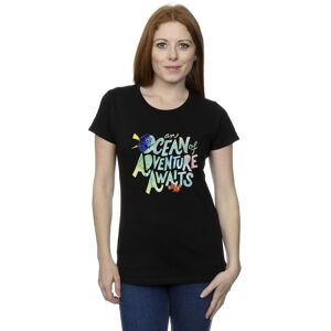 Disney Women's Finding Dory Ocean Of Adventure Cotton T-Shirt in Black Size: Medium Black M Disney Women's Finding Dory Ocean Of Adventure Cotton T-Shirt in Black Size: Medium Black M