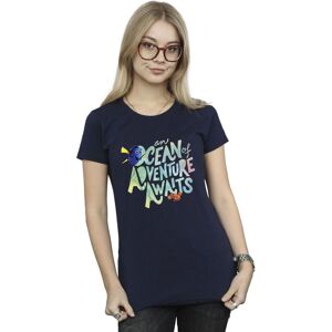 Disney Women's Finding Dory Ocean Of Adventure Cotton T-Shirt in Navy Size: Medium Navy M Disney Women's Finding Dory Ocean Of Adventure Cotton T-Shirt in Navy Size: Medium Navy M