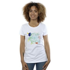 Disney Women's Finding Dory Ocean Of Adventure Cotton T-Shirt in White Size: Medium White M Disney Women's Finding Dory Ocean Of Adventure Cotton T-Shirt in White Size: Medium White M