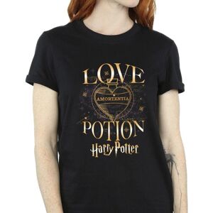 Harry Potter Women's Amortentia Love Potion Cotton Boyfriend T-Shirt in Black Size: XL Black XL Harry Potter Women's Amortentia Love Potion Cotton Boyfriend T-Shirt in Black Size: XL Black XL