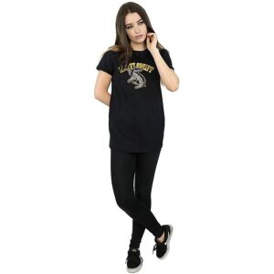 Harry Potter Women's Hufflepuff Cotton Boyfriend T-Shirt in Black Size: 3XL Black 3XL Harry Potter Women's Hufflepuff Cotton Boyfriend T-Shirt in Black Size: 3XL Black 3XL