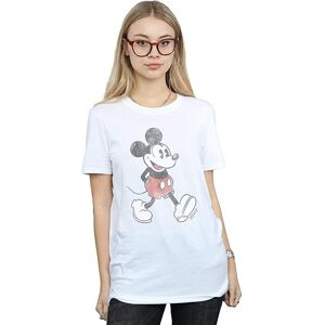 Disney Women's Walking Mickey Mouse Cotton Boyfriend T-Shirt in White Size: 2XL White 2XL Disney Women's Walking Mickey Mouse Cotton Boyfriend T-Shirt in White Size: 2XL White 2XL