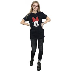 Disney Women's Minnie Mouse Head Cotton Boyfriend T-Shirt in Black Size: XL Black XL Disney Women's Minnie Mouse Head Cotton Boyfriend T-Shirt in Black Size: XL Black XL