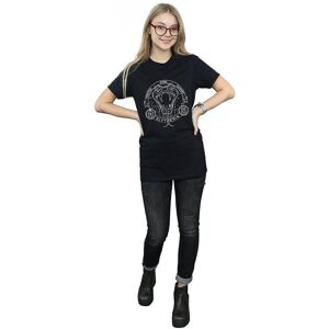 Harry Potter Women's Slytherin Cotton Boyfriend T-Shirt in Black Size: Medium Black M Harry Potter Women's Slytherin Cotton Boyfriend T-Shirt in Black Size: Medium Black M