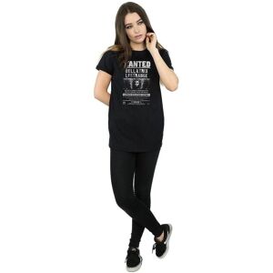 Harry Potter Women's Bellatrix Lestrange Wanted Poster Cotton Boyfriend T-Shirt in Black Size: Large Black L Harry Potter Women's Bellatrix Lestrange Wanted Poster Cotton Boyfriend T-Shirt in Black Size: Large Black L