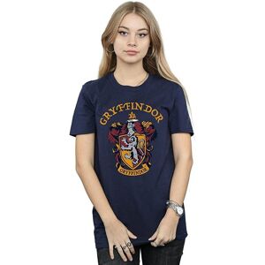 Harry Potter Women's Gryffindor Cotton Boyfriend T-Shirt in Navy Size: Large Navy L Harry Potter Women's Gryffindor Cotton Boyfriend T-Shirt in Navy Size: Large Navy L
