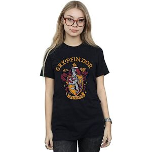 Harry Potter Women's Gryffindor Cotton Boyfriend T-Shirt in Black Size: Medium Black M Harry Potter Women's Gryffindor Cotton Boyfriend T-Shirt in Black Size: Medium Black M