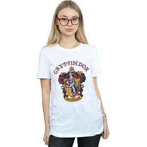Harry Potter Women's Gryffindor Cotton Boyfriend T-Shirt in White Size: 3XL White 3XL Harry Potter Women's Gryffindor Cotton Boyfriend T-Shirt in White Size: 3XL White 3XL