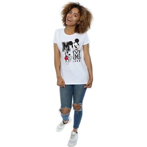 Disney Women's Mickey Mouse Jump & Wink Cotton T-Shirt in White Size: 2XL White 2XL Disney Women's Mickey Mouse Jump & Wink Cotton T-Shirt in White Size: 2XL White 2XL
