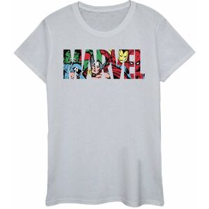 Marvel Women's Infill Character Logo T-Shirt in Grey Size: Small Grey S Marvel Women's Infill Character Logo T-Shirt in Grey Size: Small Grey S