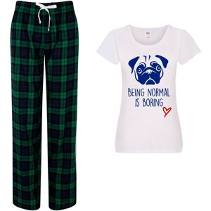 60 SECOND MAKEOVER Women's Pug Being Normal Is Boring Pyjama Set in Green Size: XL Green XL 60 SECOND MAKEOVER Women's Pug Being Normal Is Boring Pyjama Set in Green Size: XL Green XL