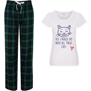 60 SECOND MAKEOVER Women's Yes I Really Do Need All These Cats Pyjama Set in Green Size: XS Green XS 60 SECOND MAKEOVER Women's Yes I Really Do Need All These Cats Pyjama Set in Green Size: XS Green XS