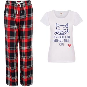 60 SECOND MAKEOVER Women's Yes I Really Do Need All These Cats Pyjama Set in Red Size: XS Red XS 60 SECOND MAKEOVER Women's Yes I Really Do Need All These Cats Pyjama Set in Red Size: XS Red XS
